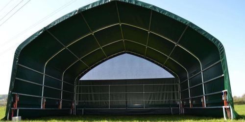 Weidezelt Weideunterstand Lagerzelt Rundbogenzelt 6m x 6m H 3,85m
