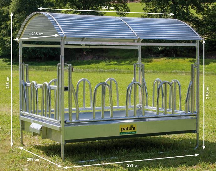 Patura Großballenraufe mit Palisadenfressgitter
