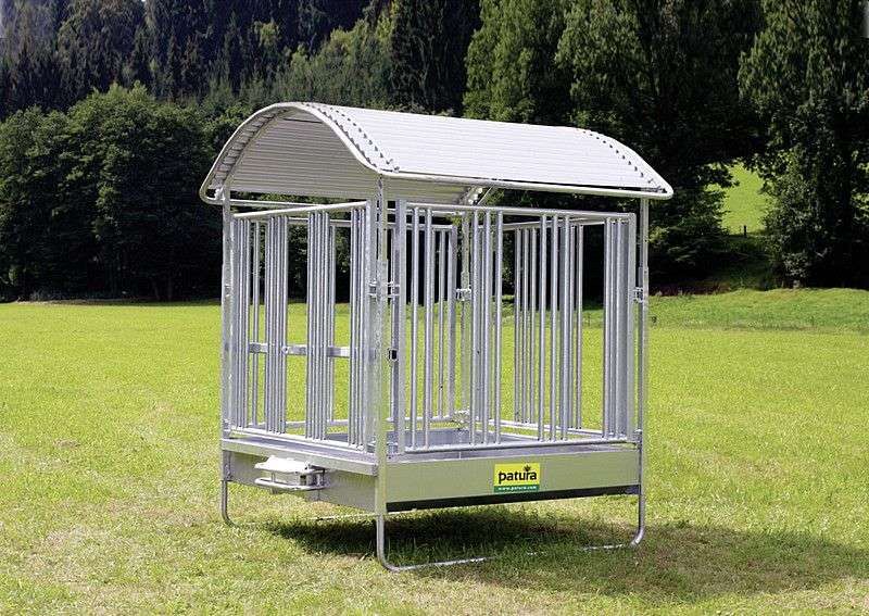 Patura Profi-Viereckraufe Heuraufe Futterraufe mit Sicherheitsfressgitter